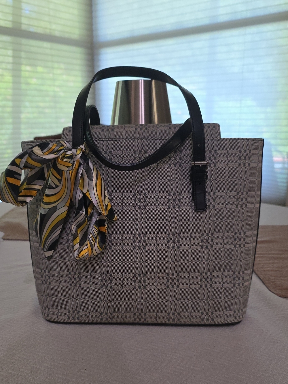 Burberry Gray Patterned Tote